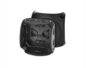 Hensel Black Cable Junction Box - 93 x 93 x 62mm, IP66